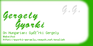 gergely gyorki business card